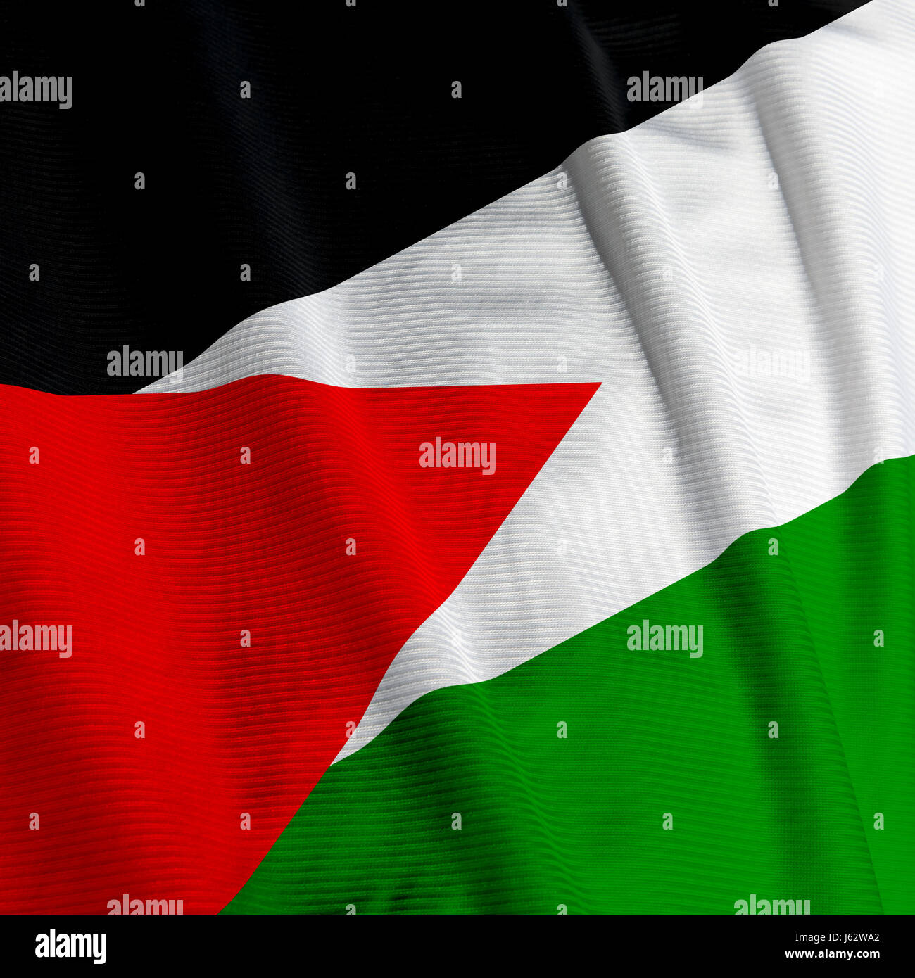 Asien Jordanien Flagge mittlerer ostasiatischen östlichen Makro Nahaufnahme Makro Aufnahme schließen Stockfoto