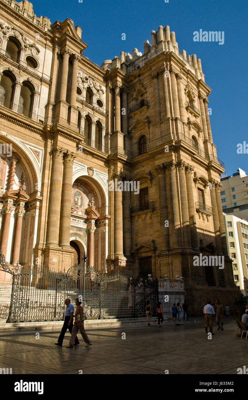 Kathedrale Malaga - der unvollendete Suedwest Turm Stockfoto