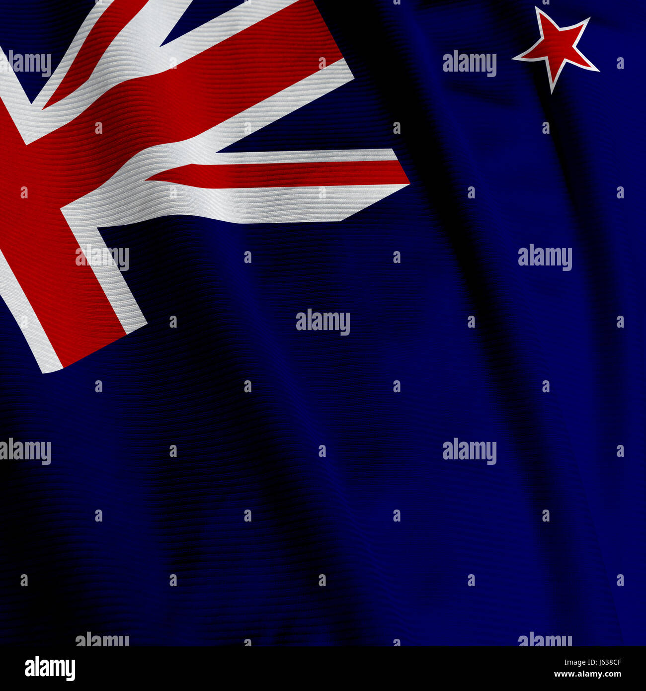 Asien Fahne neu asiatischen Neuseeland Ozeanien blau Makro Nahaufnahme Makro Aufnahme schließen Stockfoto