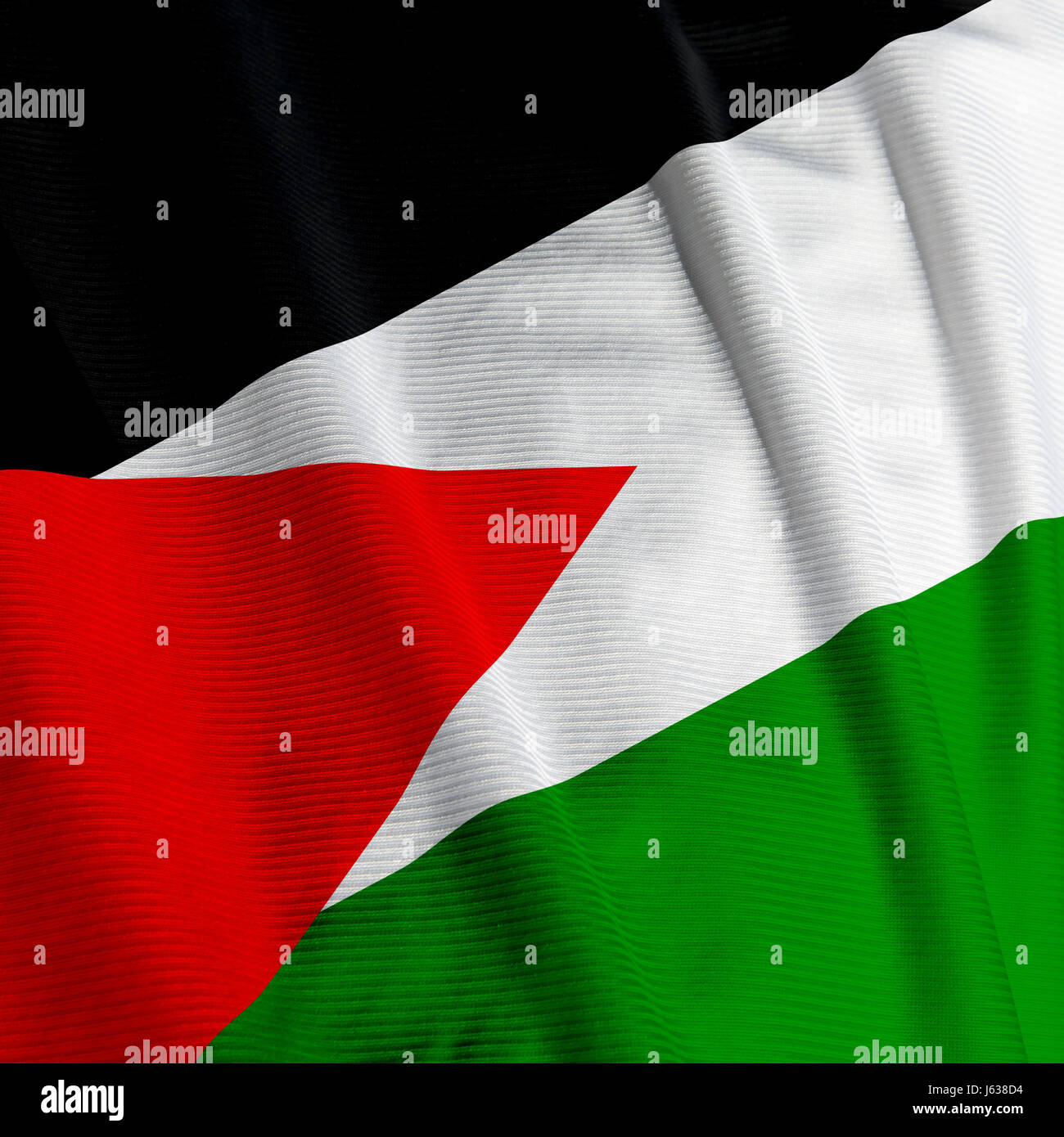 Asien Fahne mittlerer ostasiatischen Palästina östlichen Makro Nahaufnahme Makro Aufnahme Stockfoto