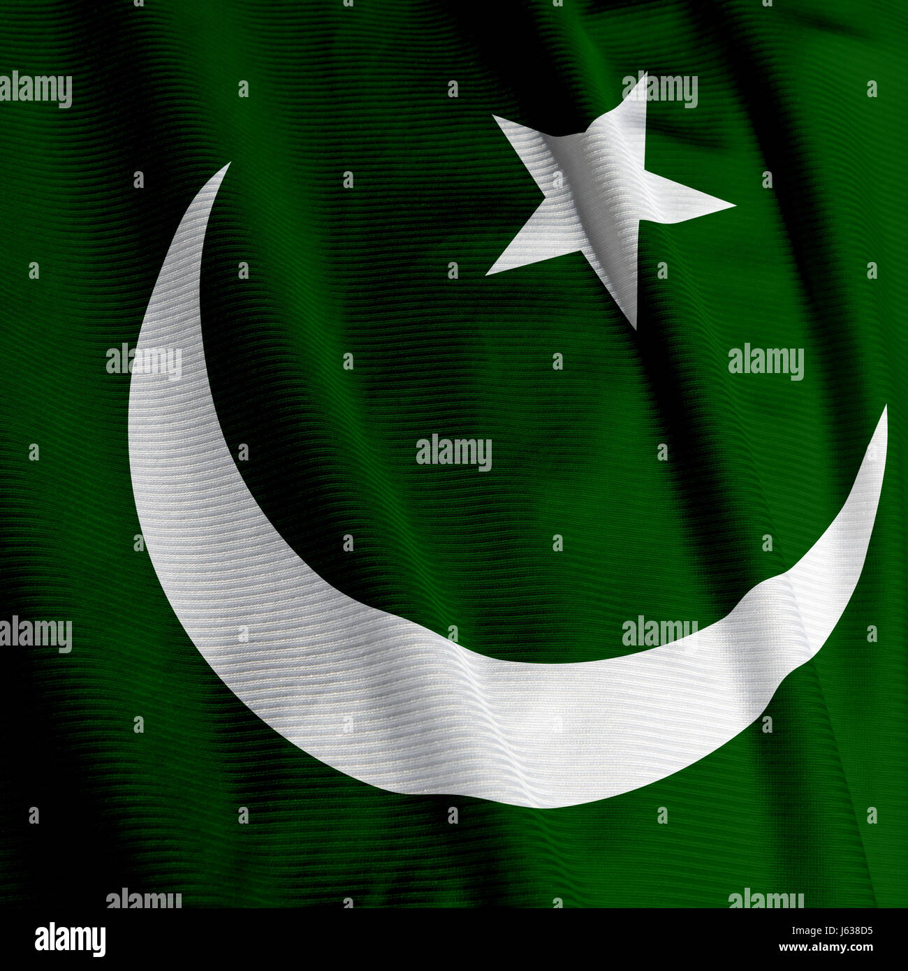 Asien Fahne mittlerer ostasiatischen Pakistan östlichen Makro Nahaufnahme Makro Aufnahme Stockfoto