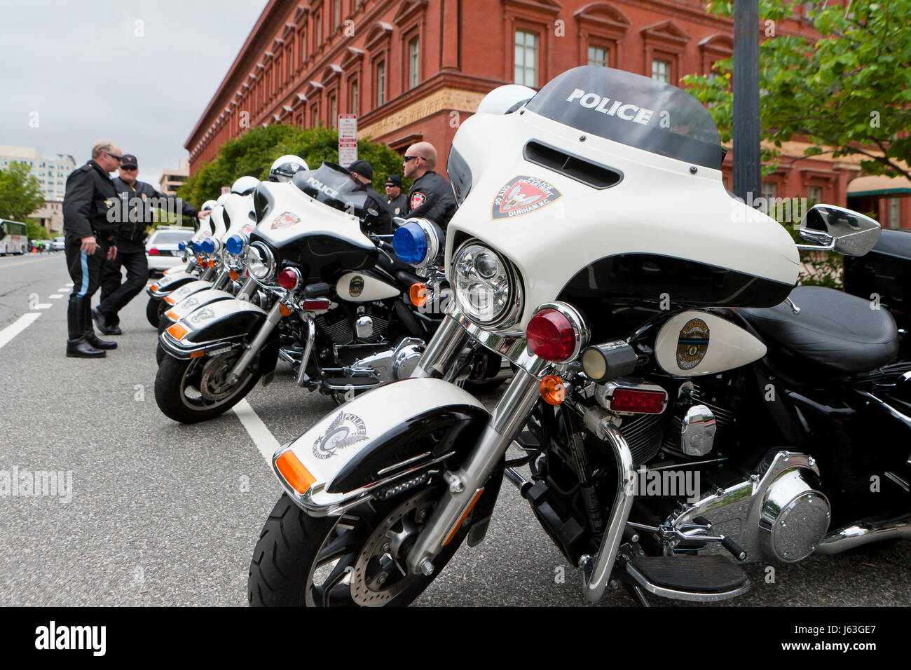 Durham, North Carolina Polizei Motorrad Abteilung - USA Stockfoto