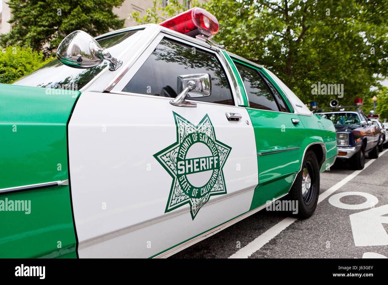 Vintage San Diego County Polizei Auto - USA Stockfoto