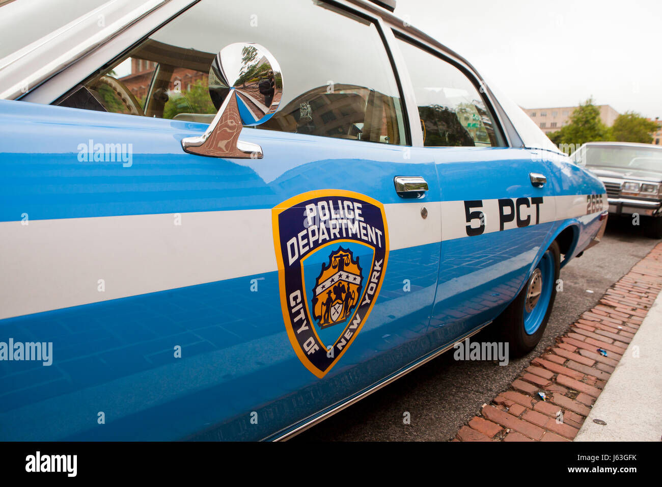 Vintage New York City Police Department Polizei Auto - USA Stockfoto