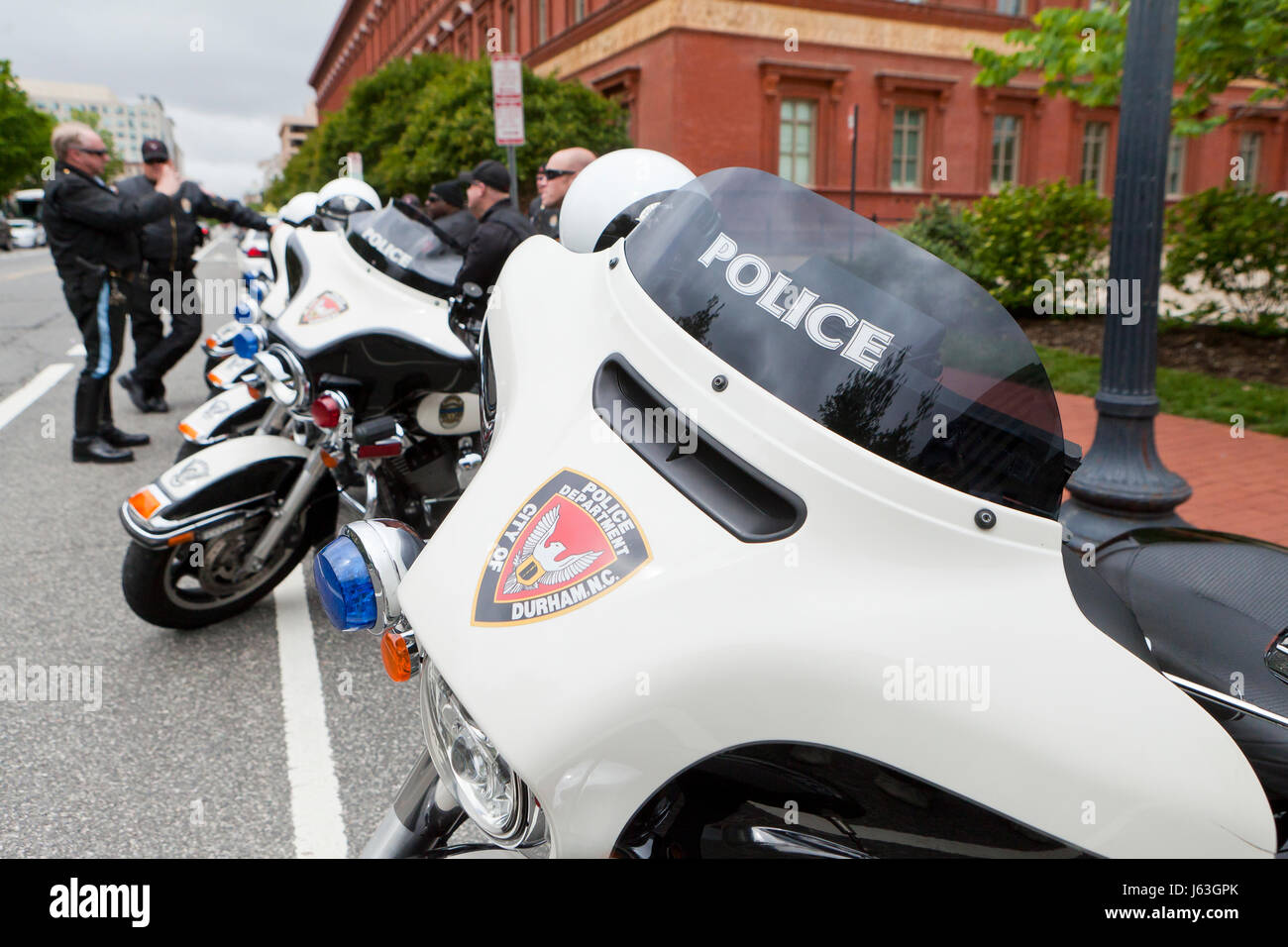 Durham, North Carolina Polizei Motorrad Abteilung - USA Stockfoto