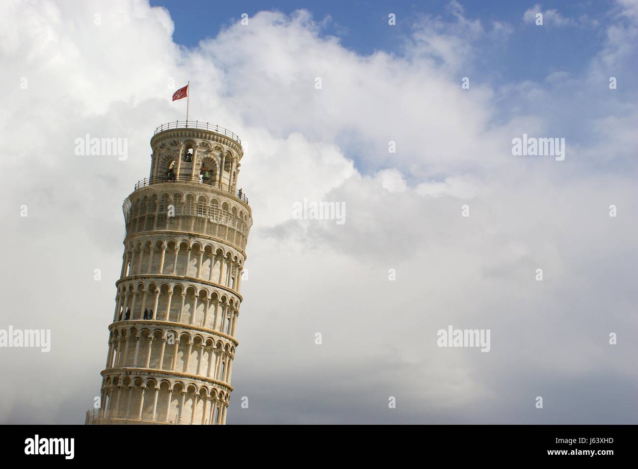 Turm skew Pisa Firmament Himmel Italien Wolken Turm Denkmal Tourismus Wolke Stockfoto