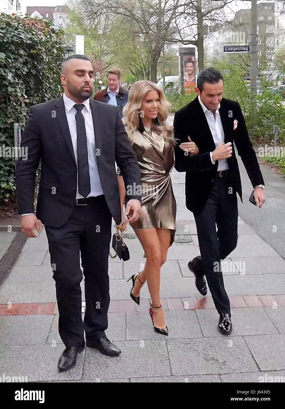 Sylvie Meis feiert Geburtstag und die Auseinandersetzung mit Charbel Aouad in Hamburg.  Mitwirkende: Sylvie Meis (van der Vaart), Charbel Aouad wo: Hamburg, Deutschland: 13. April 2017 Credit: WENN.com Stockfoto