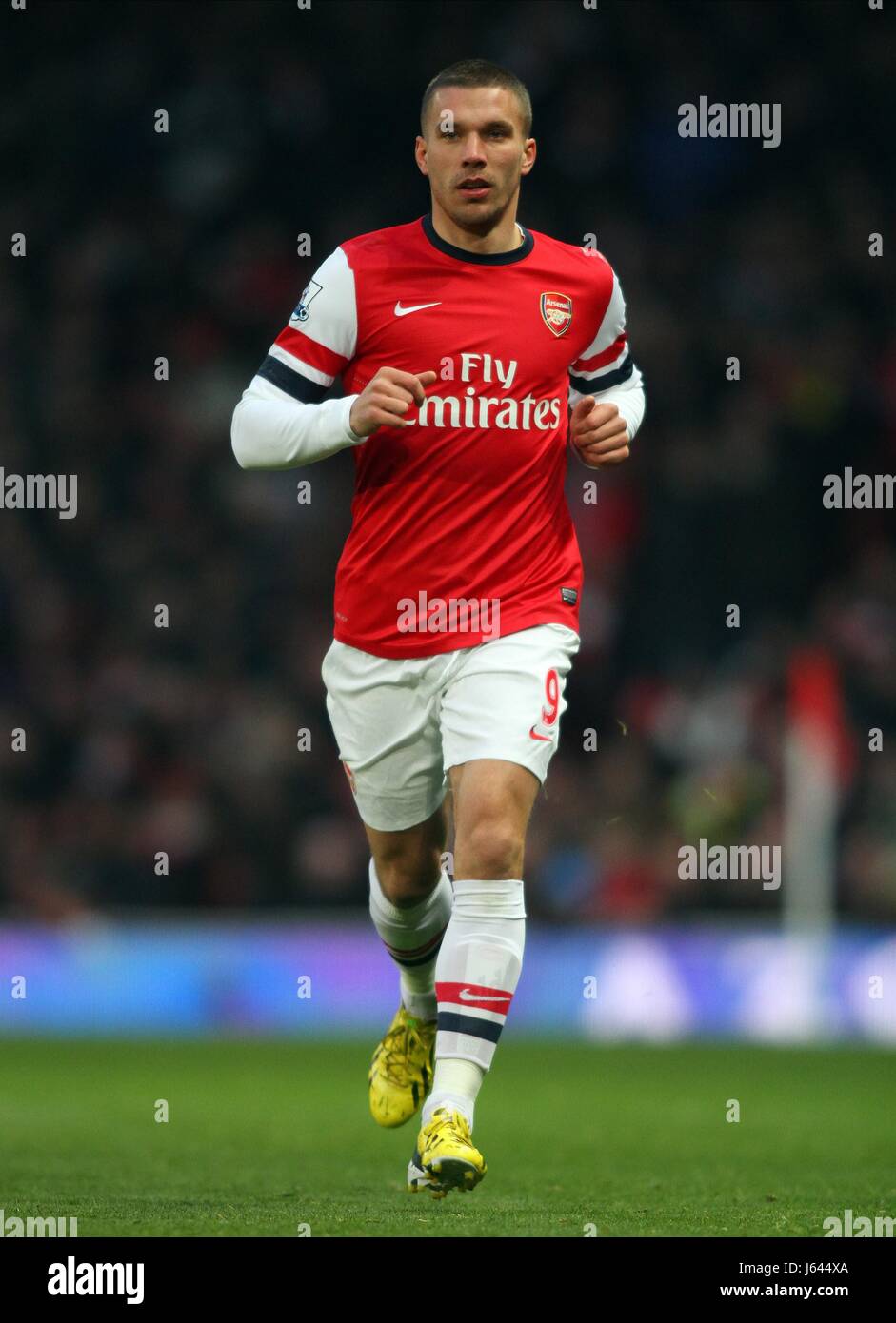 LUKAS PODOLSKI ARSENAL FC LONDON ENGLAND UK 13. Januar 2013 Stockfoto