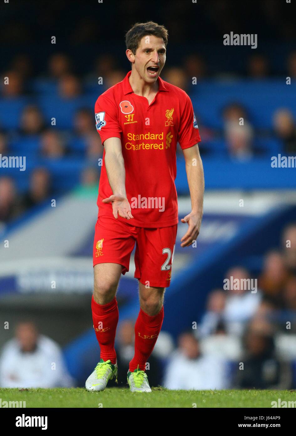 JOE ALLEN LIVERPOOL FC LONDON ENGLAND UK 11. November 2012 Stockfoto