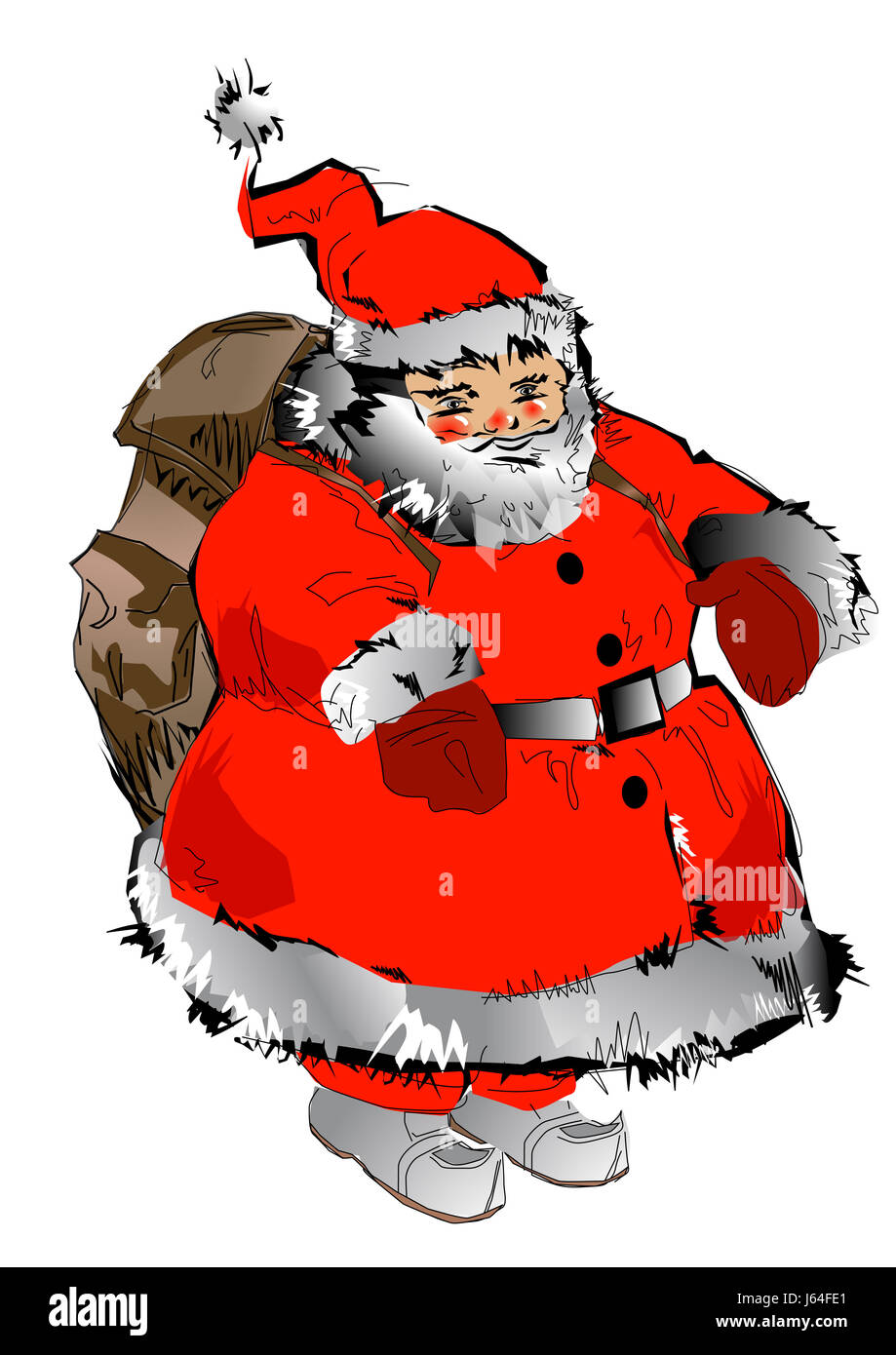 Nordische Nikolaus mit Rucksack Stockfotografie - Alamy