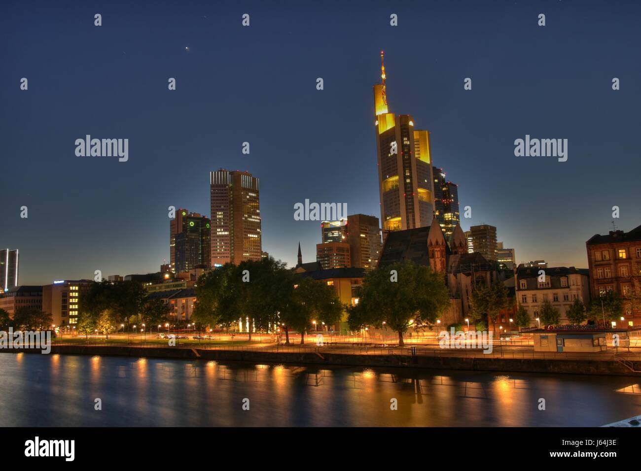 Frankfurt Skyline Commerzbank Banken nutzen die Dienstleistungen Skycraper frankfort Stockfoto