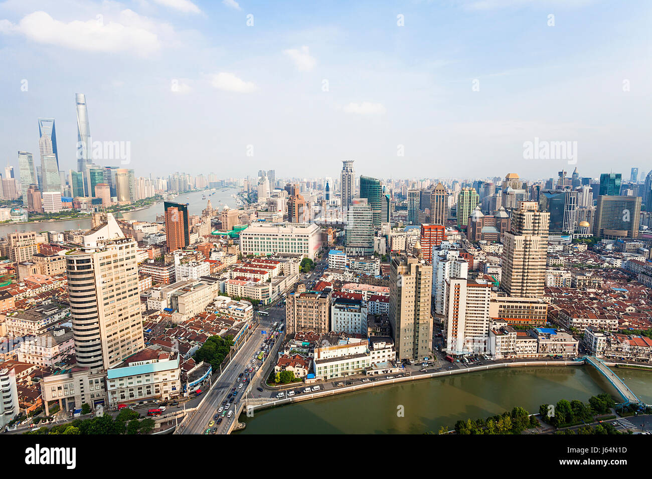 Urbane Architektur in Shanghai Stockfoto