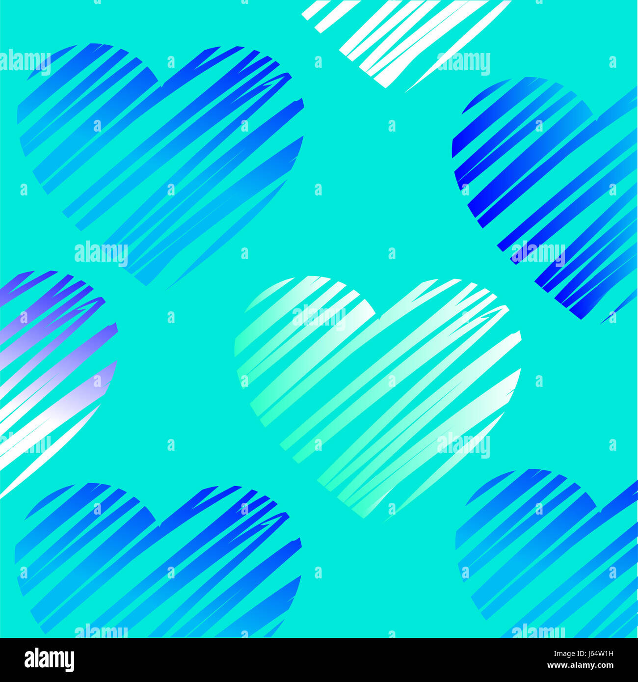 Türkis Blau Art Liebe verliebt verliebte sich in Liebe Scribble Herzsymbol Piktogramm Stockfoto