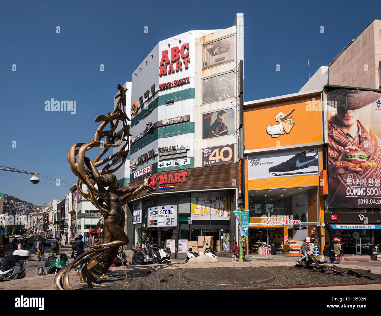 Gwangbokro Fashion Street, Busan Gwangyeoksi, Südkorea Stockfoto