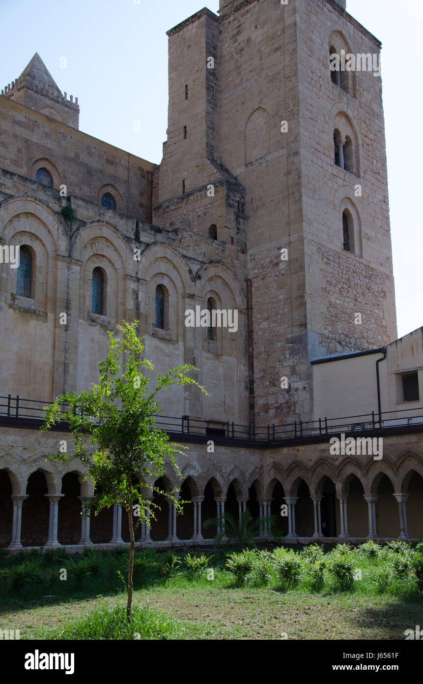 13. Jahrhundert Kathedrale von Cefalù in Cefalu, Sizilien Stockfoto