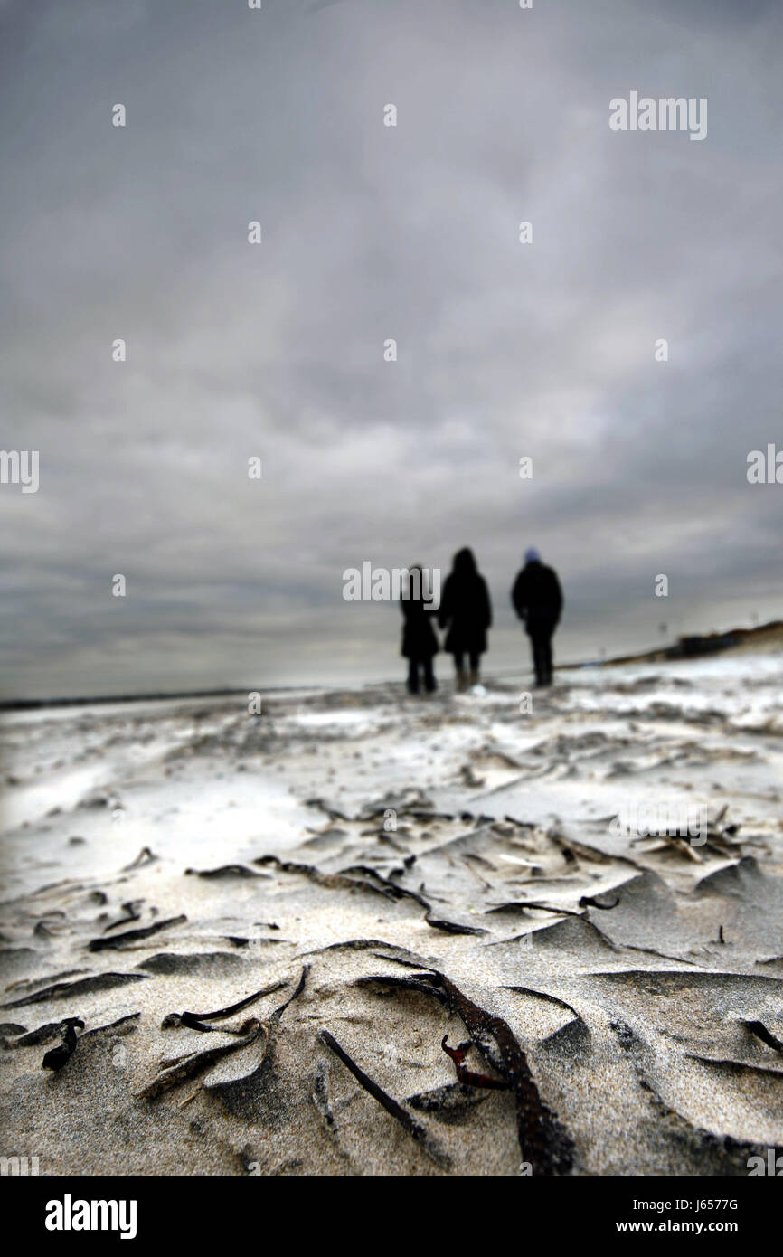 Spaziergang am Strand von breskens Stockfoto
