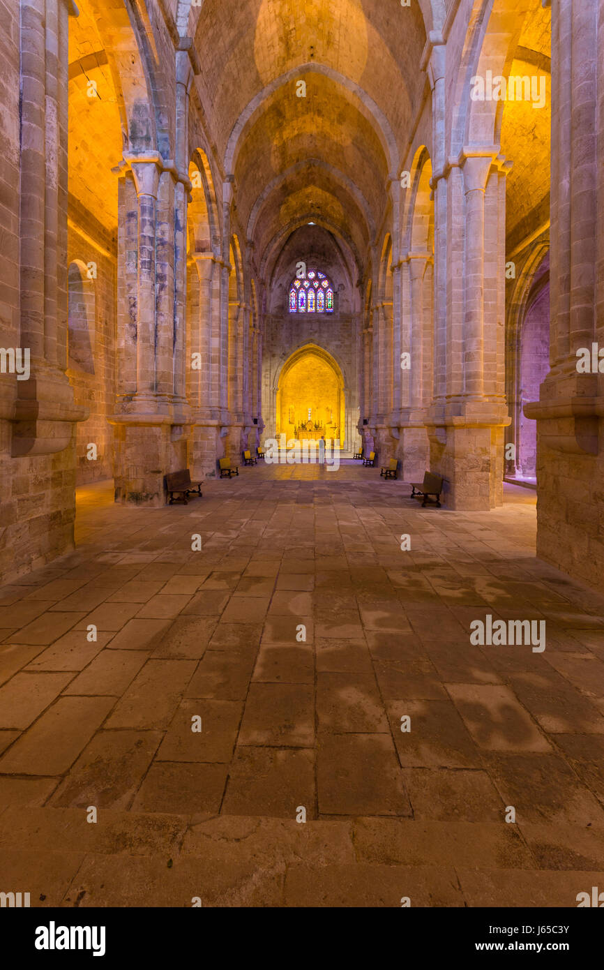 Frankreich, Aude, Narbonne, Fontfroide Abtei, die Kirche, Kirchenschiff Stockfoto