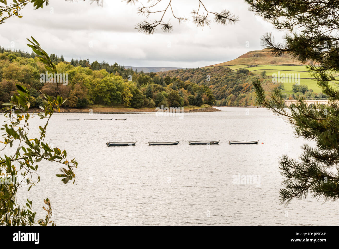 Ladybower Vorratsbehälter Bamford19/10/2016Ladybower Reservoir Stockfoto