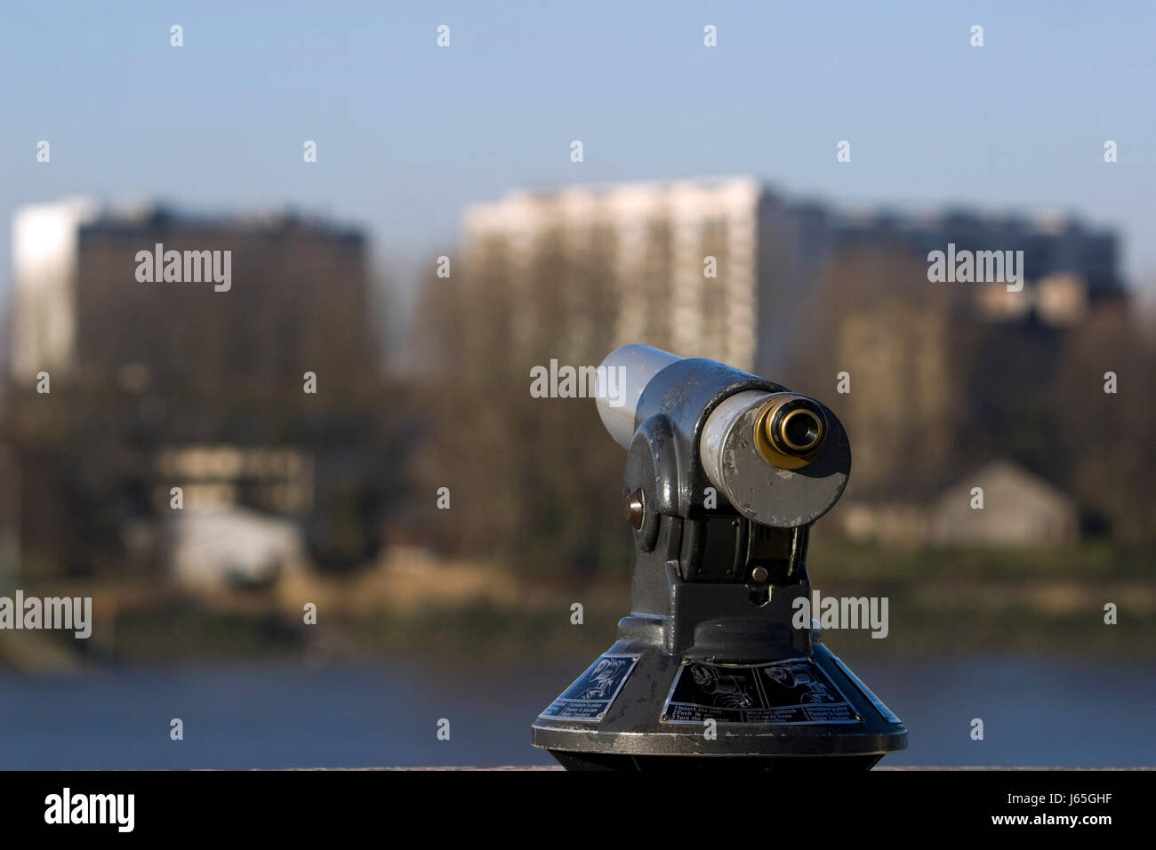 blaue Belgien Teleskop blauer Antwerpen Firmament Himmel Stadtbild Stil Stockfoto