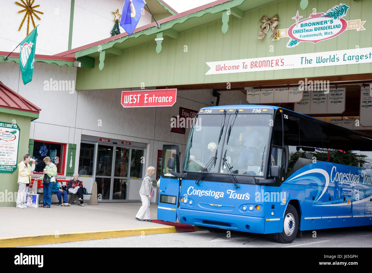 Michigan Frankenmuth, deutsche bayerische Volksgemeinschaft, Bronner's Christmas Wonderland, Shopping Shopper Shopper Shop Shops Markt Märkte Marktplatz b Stockfoto