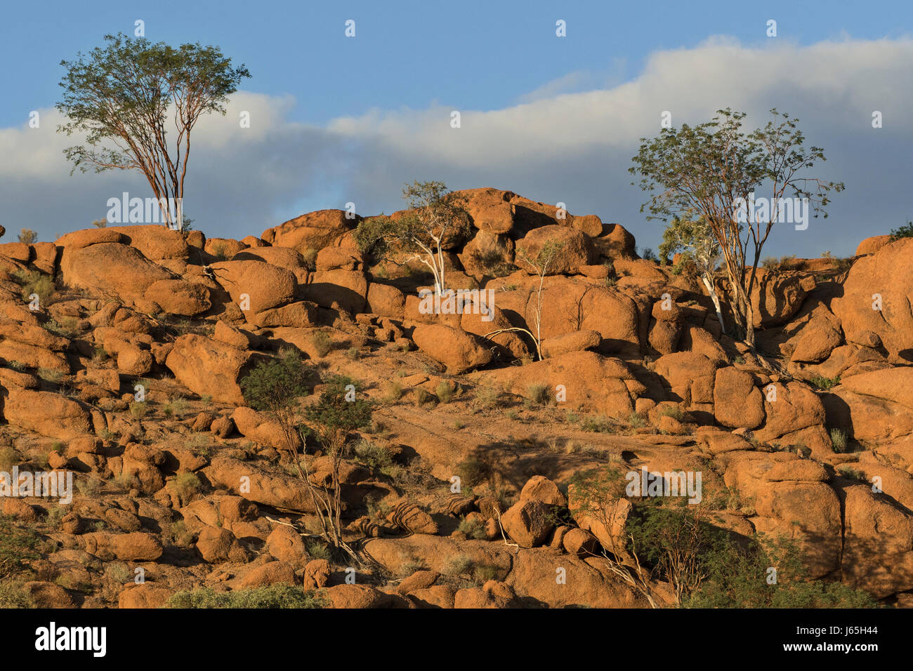 Namibia, Twyfelfontein: Paesaggio Rocky, felsige Landschaft Stockfoto