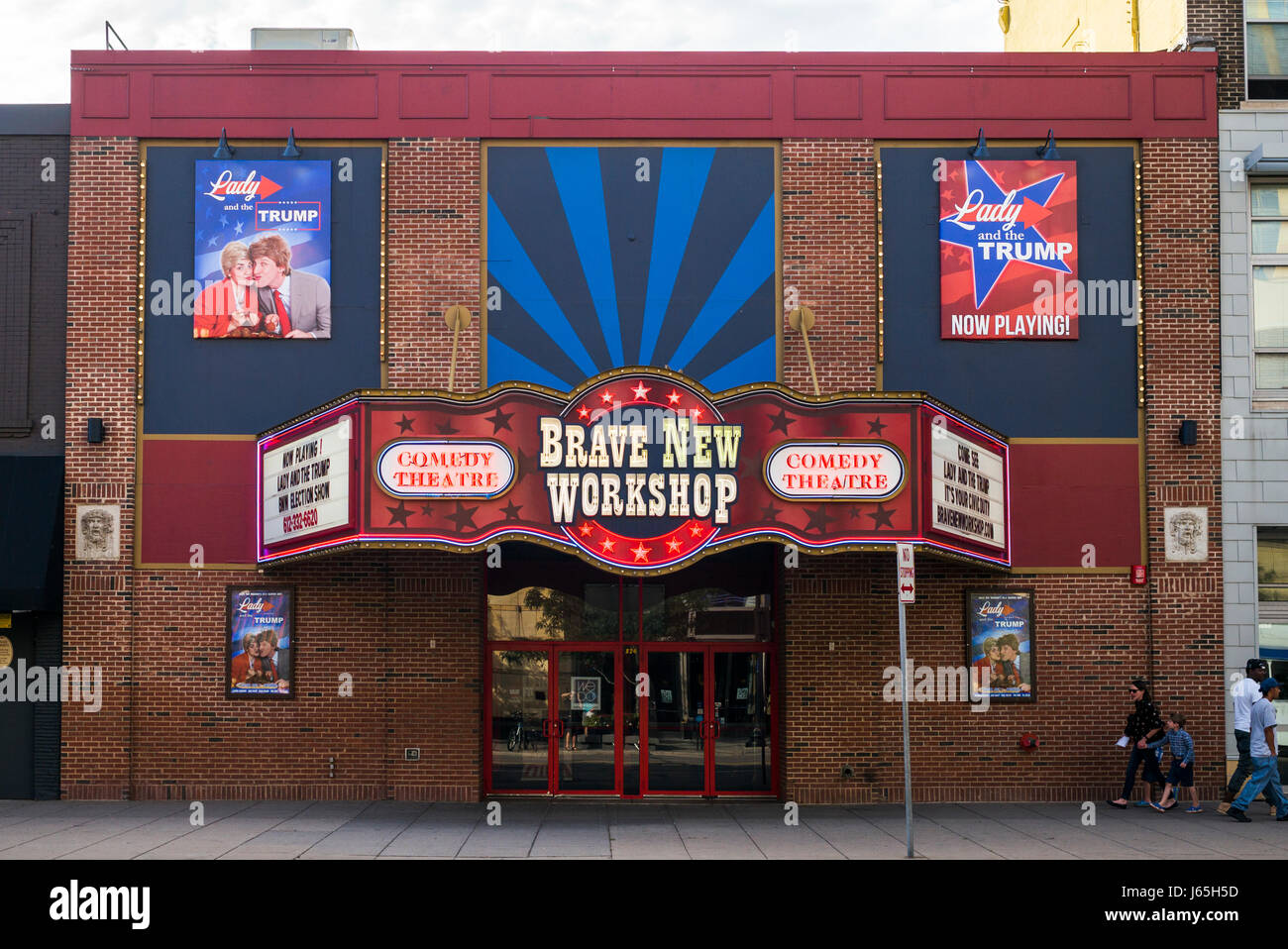 Fassade des tapferen neuen Werkstatt-Comedy-Theater, Minneapolis, Hennepin County, Minnesota, USA Stockfoto