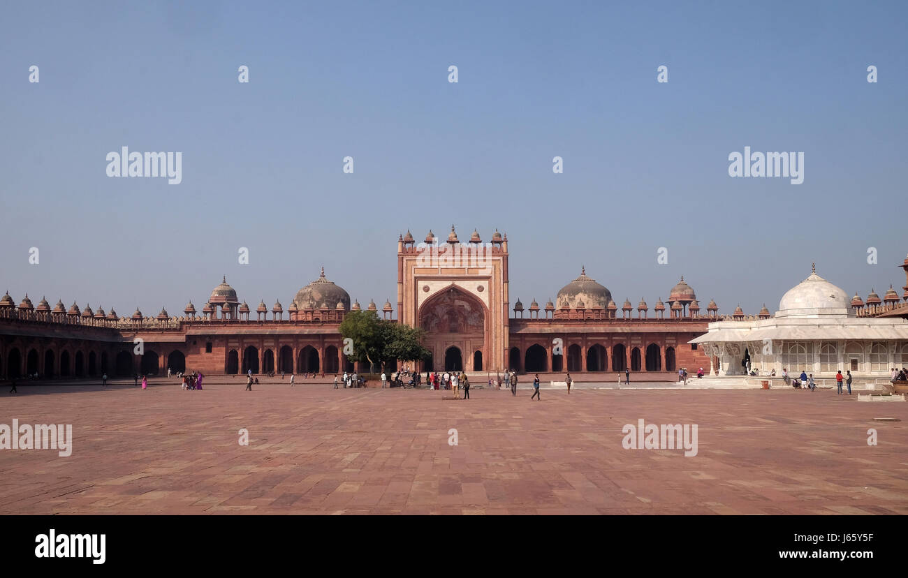 Historische Stadt, gebaut von Mughal Kaiser Akbar in Fatehpur Sikri, Uttar Pradesh, Indien am 15 Februar 201 Stockfoto