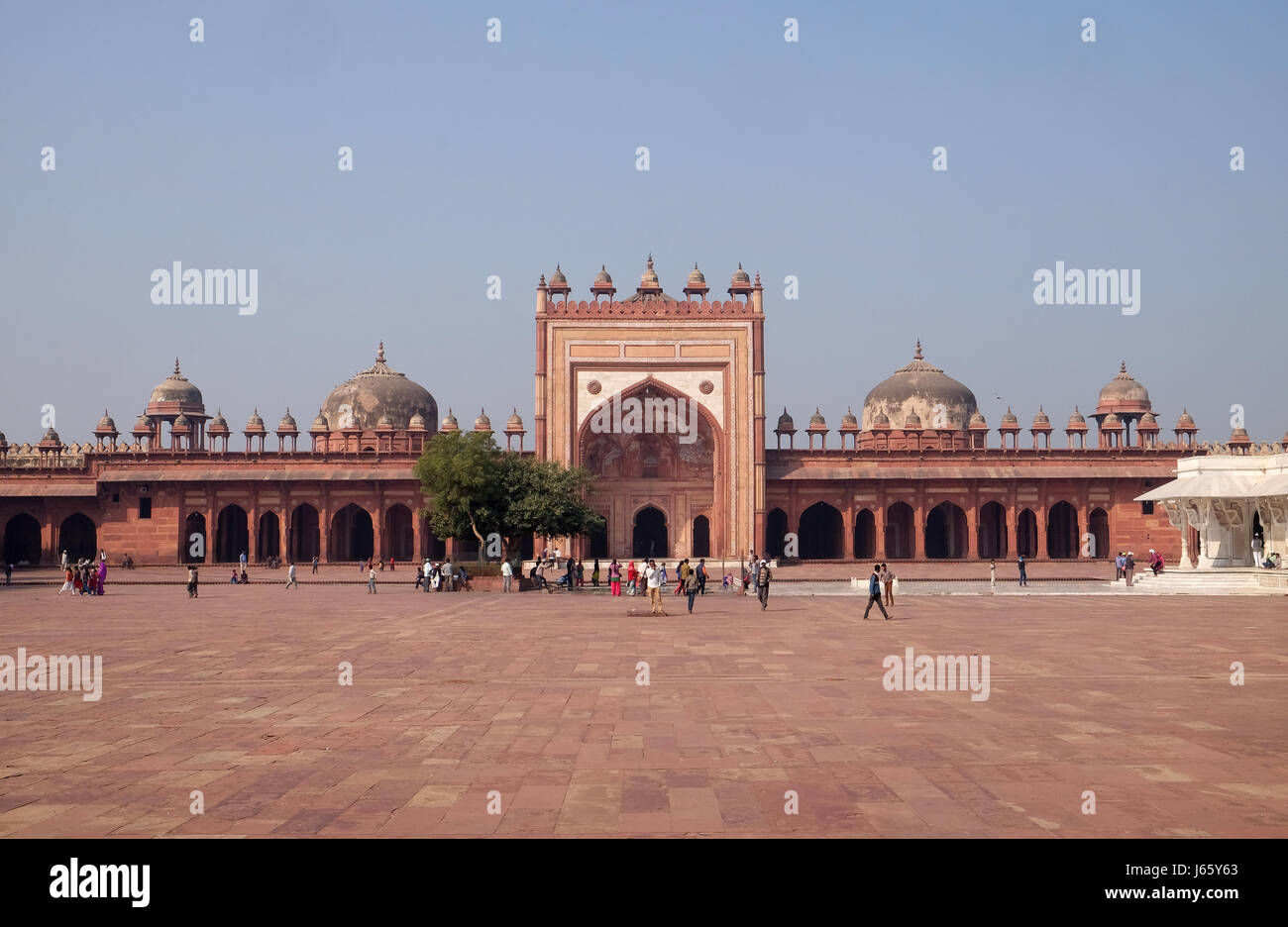 Historische Stadt, gebaut von Mughal Kaiser Akbar in Fatehpur Sikri, Uttar Pradesh, Indien am 15 Februar 201 Stockfoto