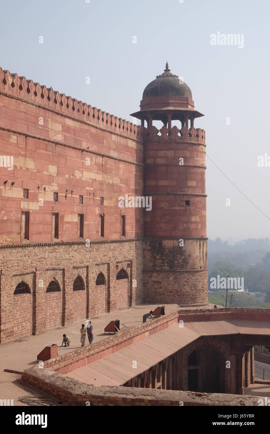 Historische Stadt, gebaut von Mughal Kaiser Akbar in Fatehpur Sikri, Uttar Pradesh, Indien am 15 Februar 201 Stockfoto