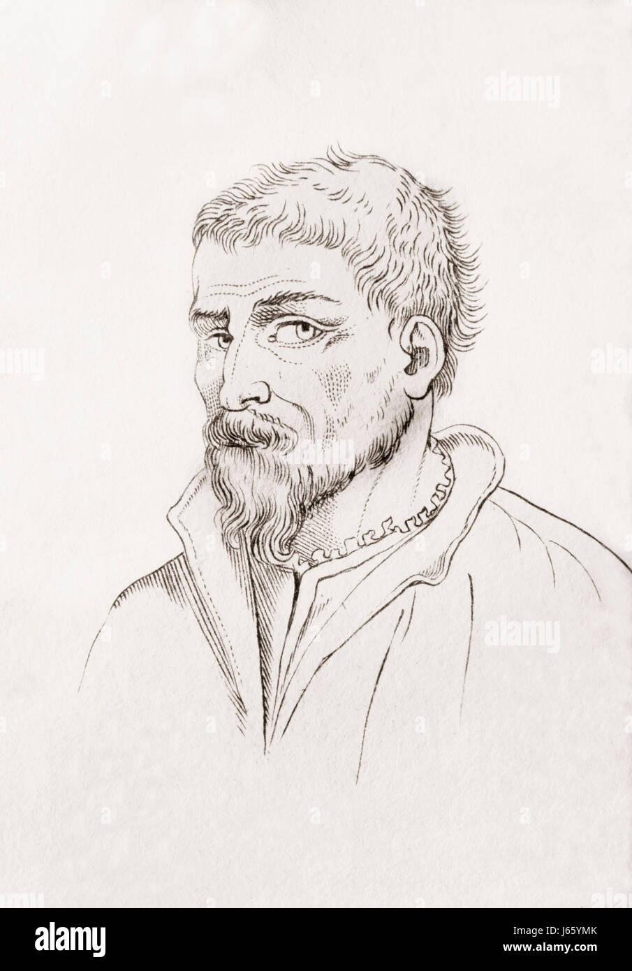 Francesco de' Rossi aka Francesco Salviati, Il Salviati, Francesco Rossi und Cecchino del Salviati, 1510 – 1563.  Florentiner Manierismus Maler.  Von Le Vite de' Più Eccellenti Pittori, Scultori, e Architettori oder Leben von der am meisten ausgezeichneten Maler, Bildhauer und Architekten von Vasari, veröffentlicht 1829. Stockfoto