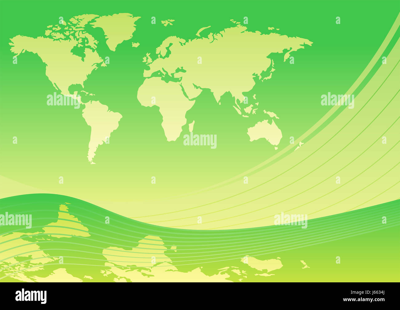 Globus Planet Erde Karte Atlas Weltkarte der Welt Hintergrund Hintergrund grün Stockfoto