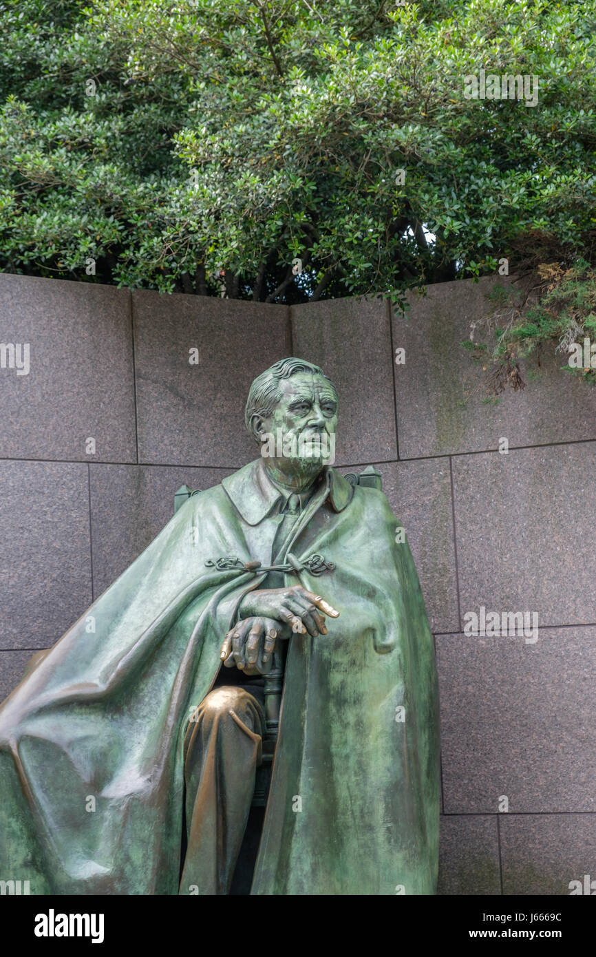 Statue von Franklin Delano Roosevelt, FDR Memorial, Washington, DC Stockfoto