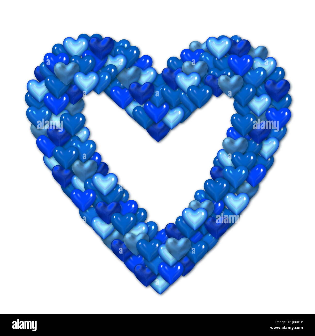 Valentine Herz blau Stockfoto