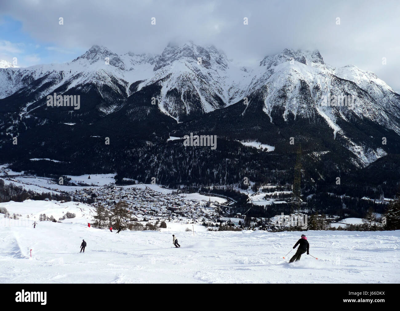 Ski fahren Stockfoto