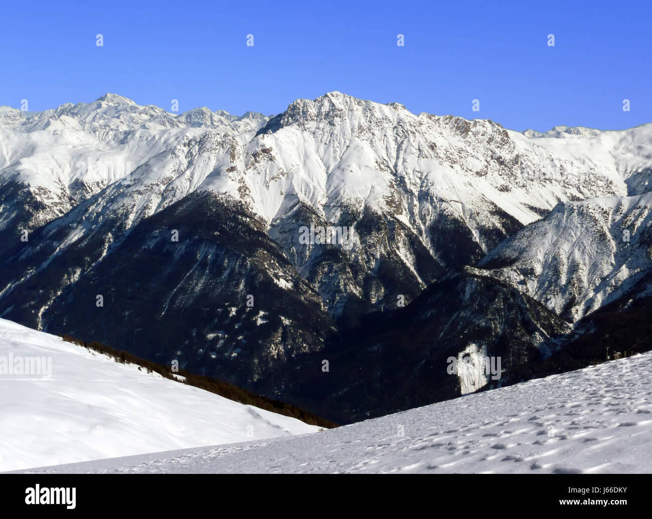Engadiner Alpen Stockfoto
