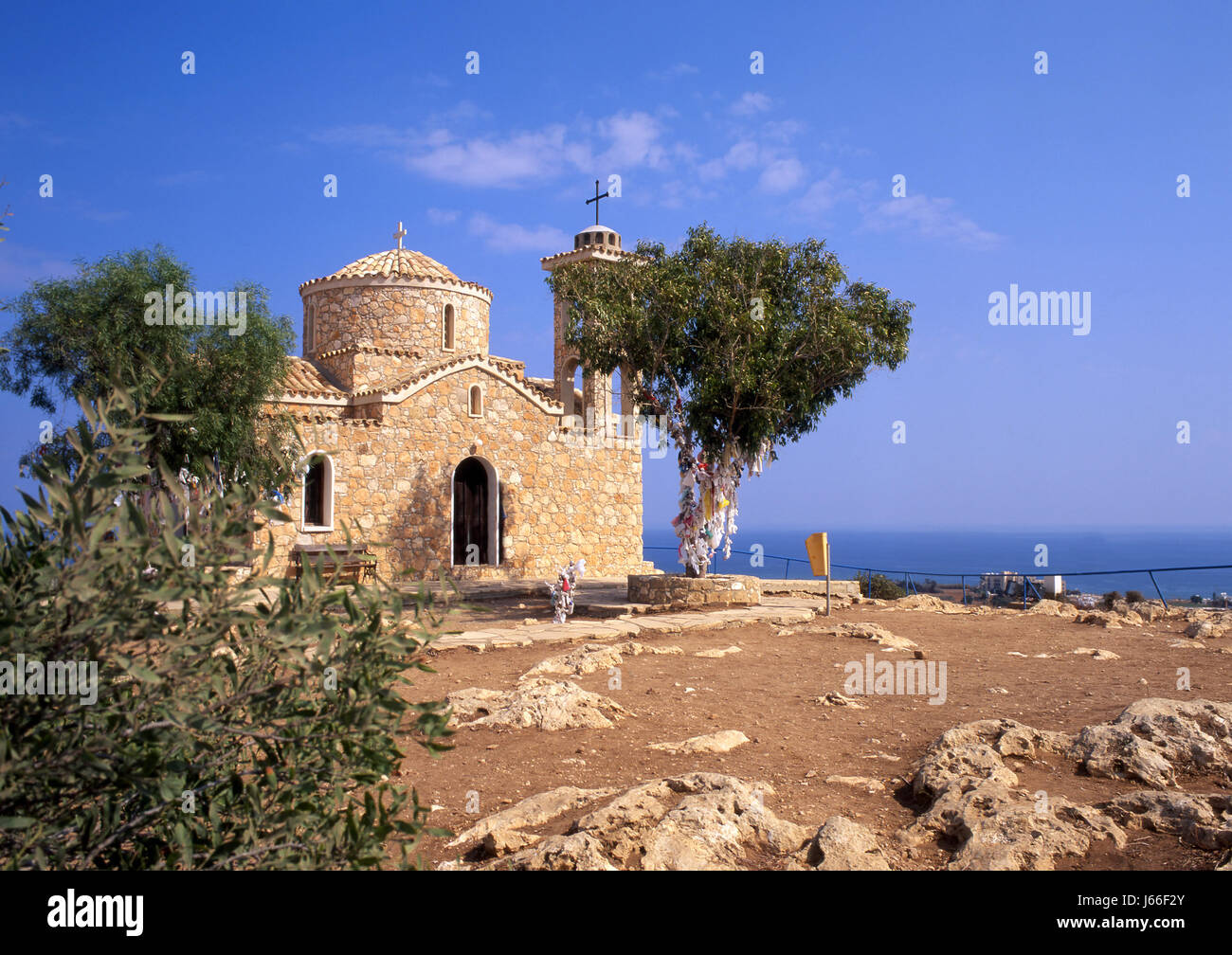 Reisen Sie kirchliche Sandstein Insel Zypern ländlichen bäuerlichen Insel architektonischen Stockfoto