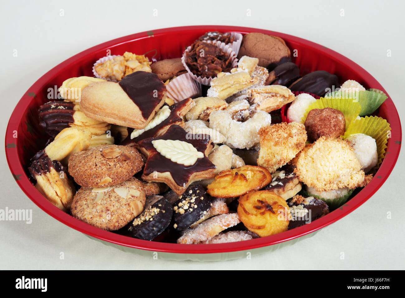 Advent Teller Schüssel Kekse Cookies Bäckerei Bakeshop Konzum Weihnachten Weihnachten x-mas Stockfoto