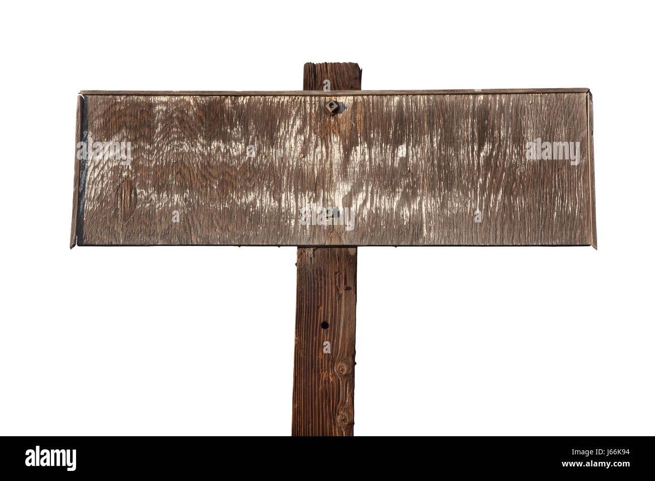 Holz verblasst Zeichen alte Board Holzmaserung horizontale Farbe verblasst melden Sie niemand alt Stockfoto