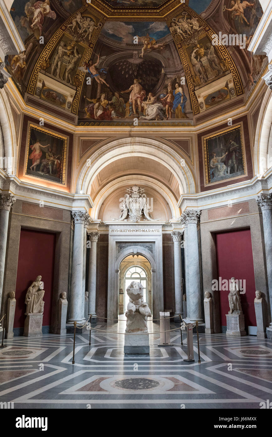 Rom. Italien. Halle der Musen, Pio-Clementino-Museum, Vatikanischen Museen. Musei Vaticani. Stockfoto