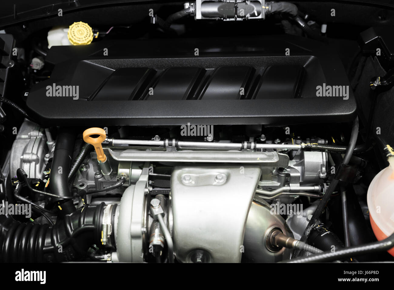 Detail des neuen Automotor hautnah. Saubere neue Automotor. Stockfoto