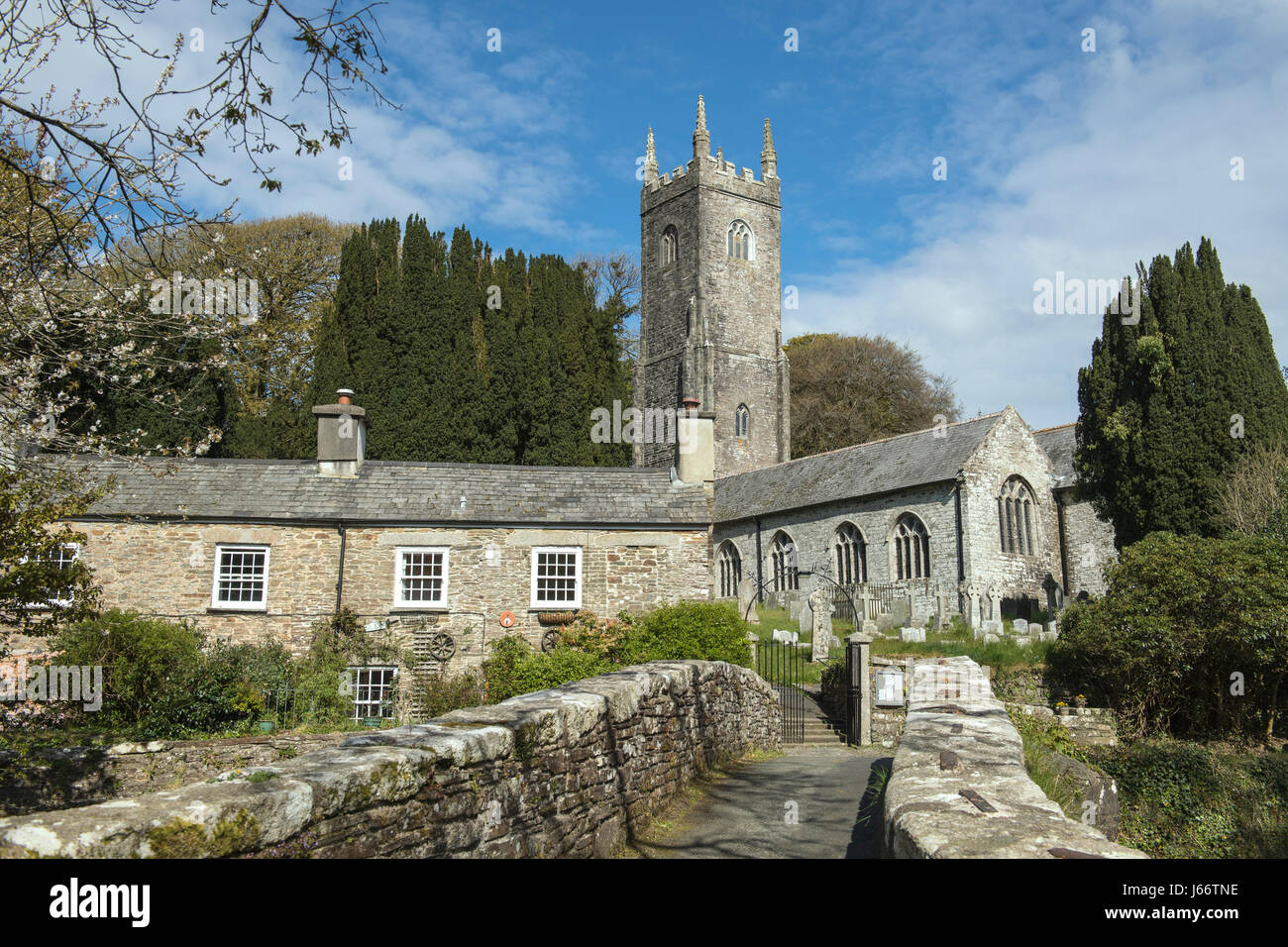 St. Nonna Kirche, Altarnun, Cornwall, England, Vereinigtes Königreich Stockfoto