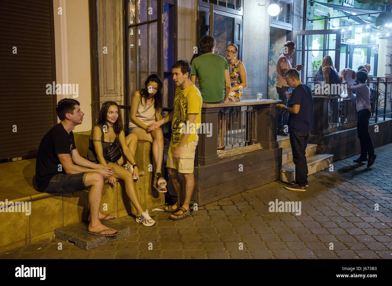 Odessa, Ukraine, junge Menschen aus Kiew ein paar Tage Urlaub in Odessa machen Stockfoto