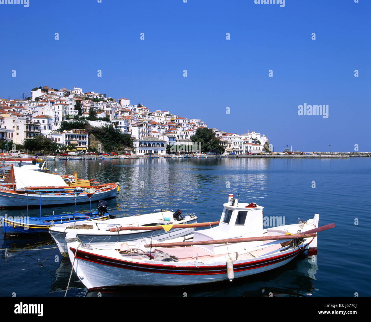 Stadt Stadt Urlaub Urlaub Urlaub Urlaub Griechenland griechische Hafen Port Boot Stockfoto