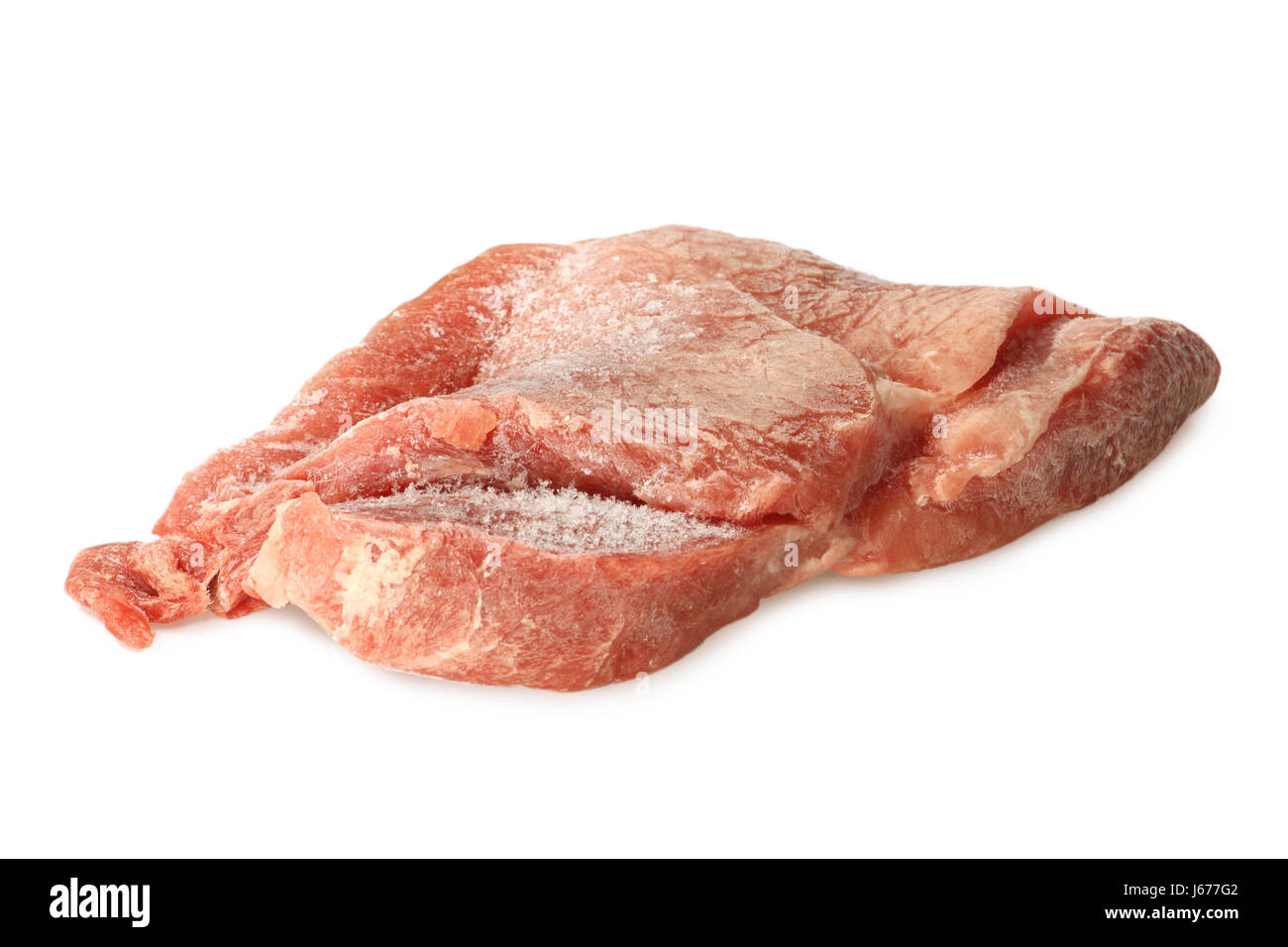 gefrorene Schnitzel Schwein Fleisch essen Nahrungsmittel gefroren rohe  Schnitzel Tiefkühlkost Schweinefleisch Stockfotografie - Alamy