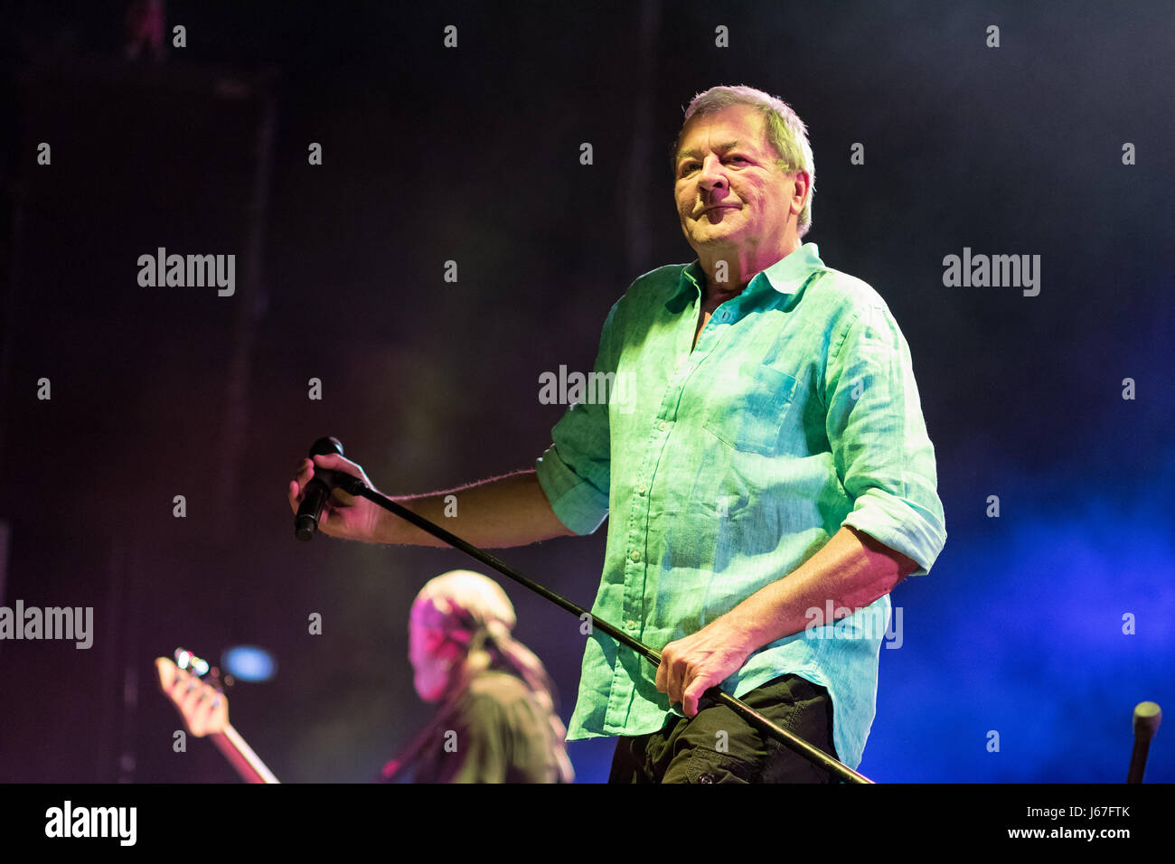 ZAGREB, Kroatien - 16. Mai 2017: Deep Purple Sänger Ian Gillan auf der Bühne während ihrer The Long Goodbye-Tour an der Arena Zagreb. Stockfoto