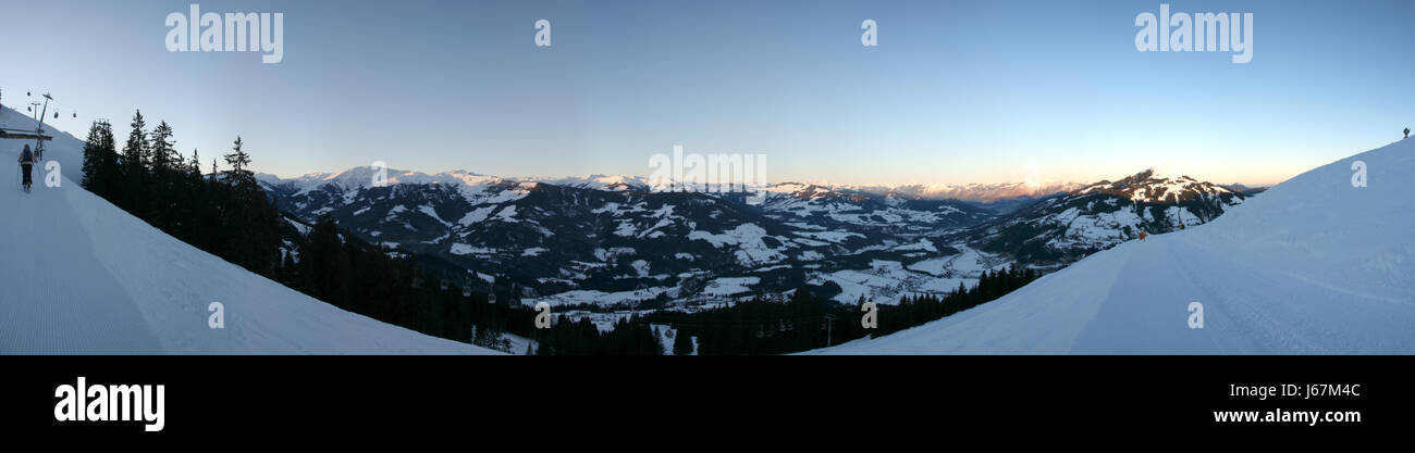 Morgen Panorama westendorf Stockfoto