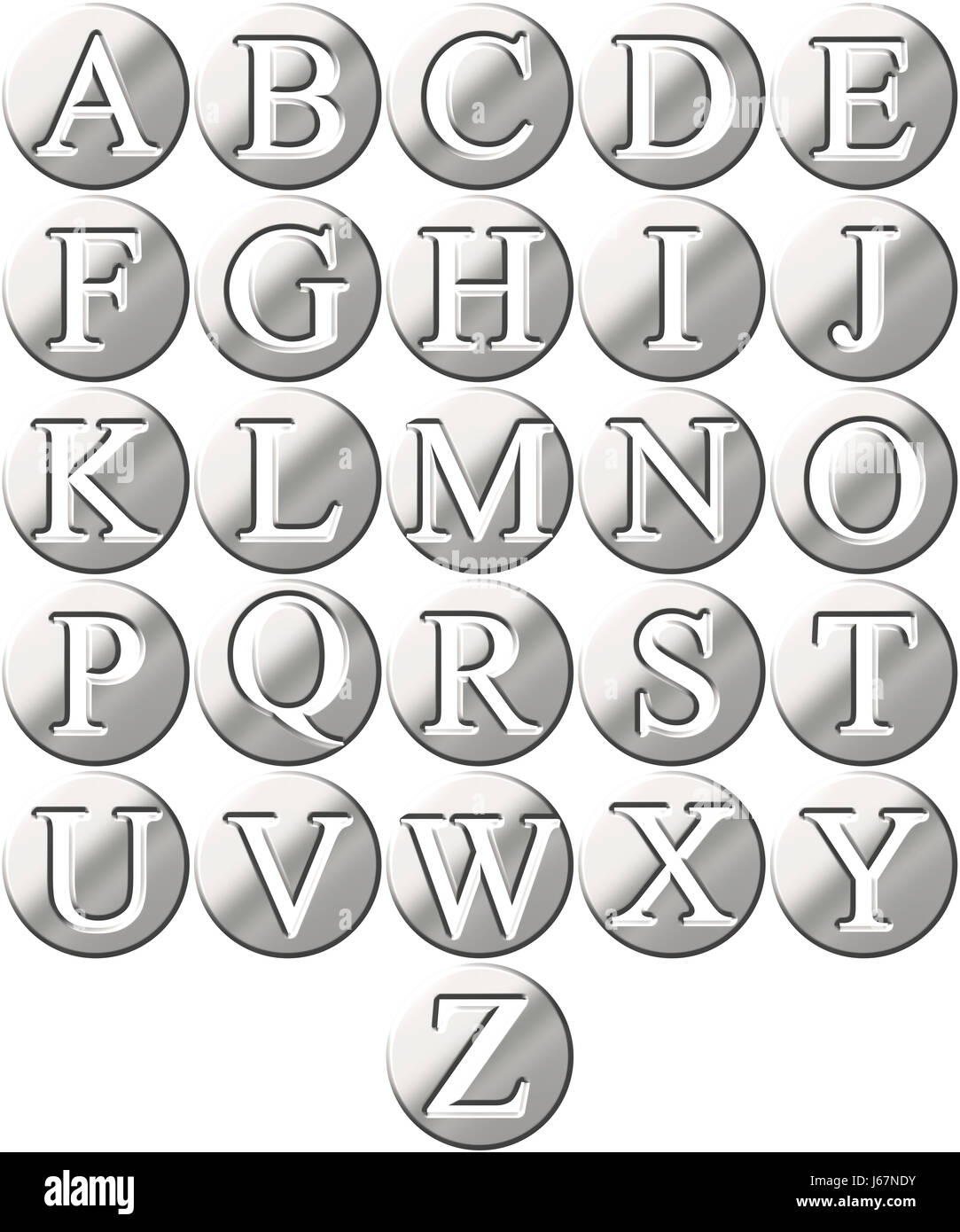 Grafik schreiben Schrift Typografie Metall Buchstaben Zeichen Symbol  Alphabet auffällig Stockfotografie - Alamy