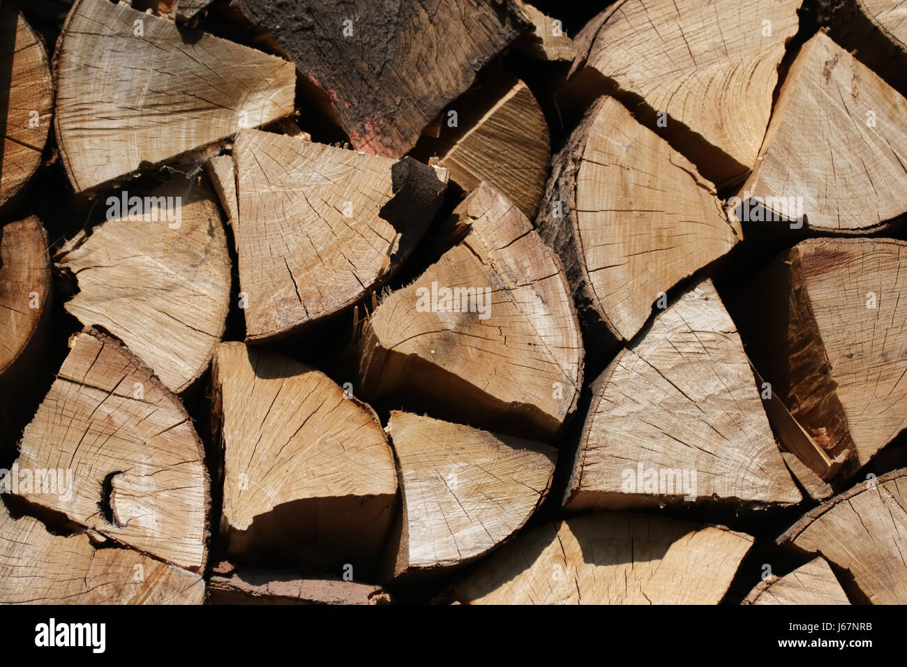 Holzstapel abstrakte Brennholz Log Holz Hintergrund Hintergrund Holzstapel Ringe Stockfoto