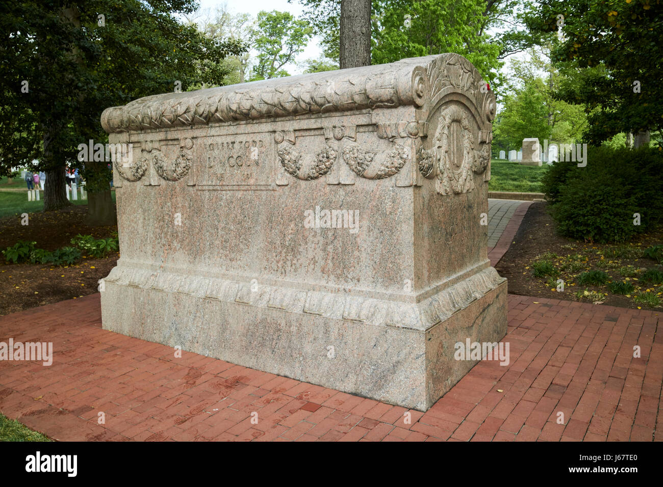 Robert Todd Lincoln Grab im Friedhof von Arlington Washington DC USA Stockfoto