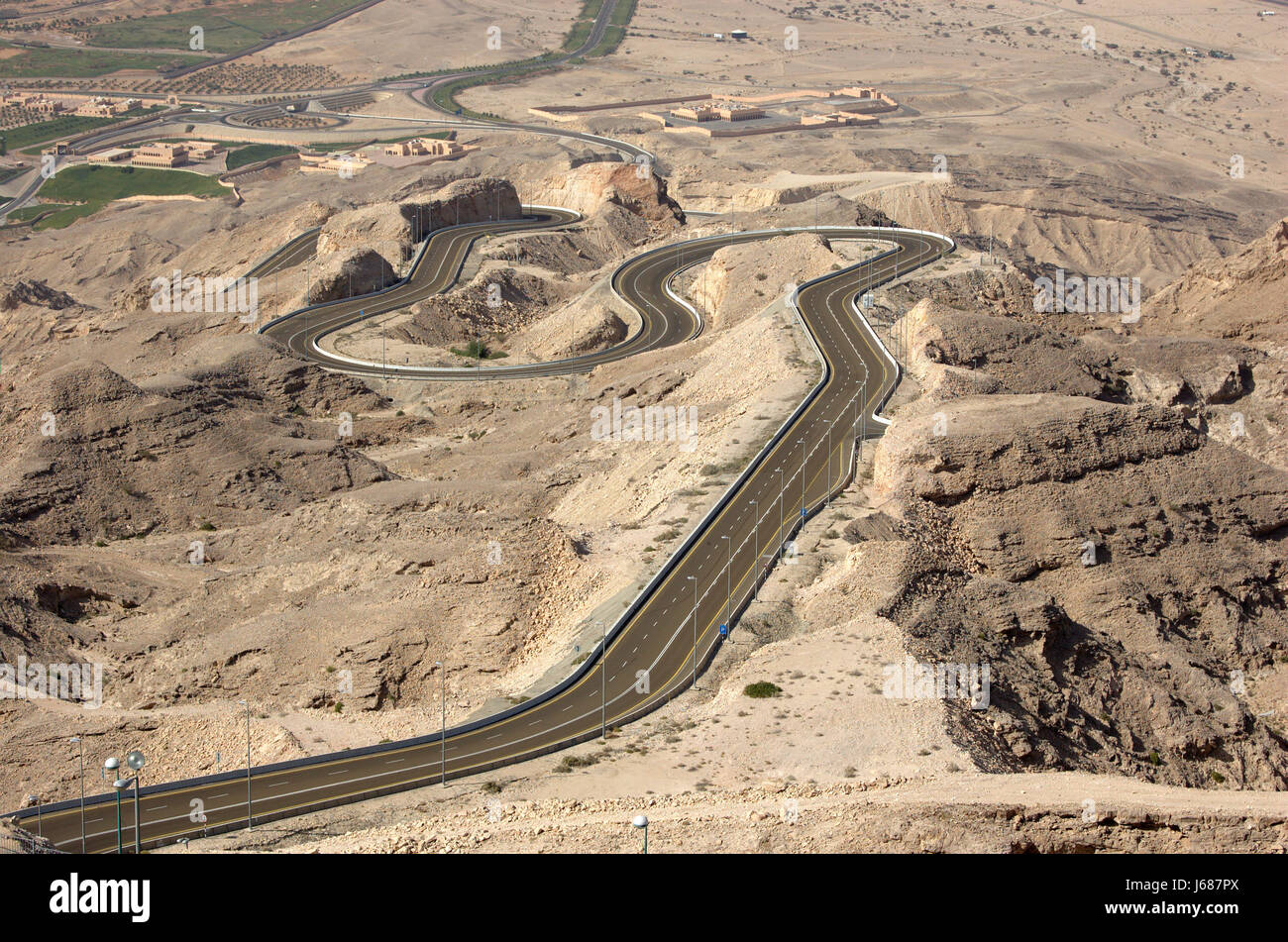 Emirate Jebel Hafeet Hafit Straße quotal Ainquot Jebel Hafeet Hafit Straße Stockfoto